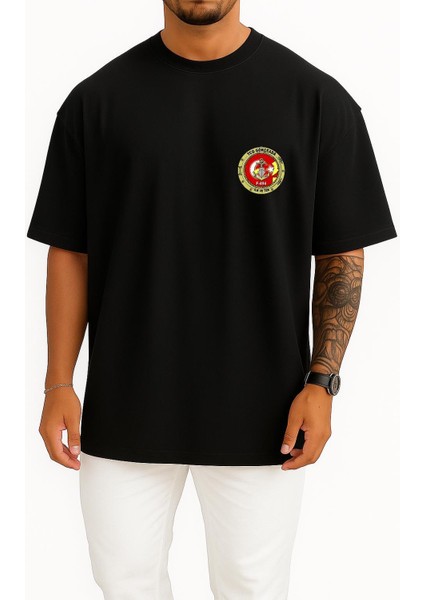 Oversize Tcg Gökçeada F494 Cep Tasarımlı Unisex T-Shirt