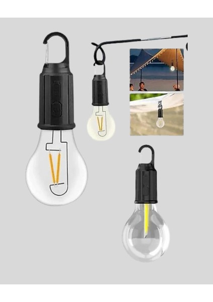 Şarjlı Kancalı LED Lamba – Kamp Balkon ve Acil Durum Işığı - NJ001P-4I9JK8 fırsatları