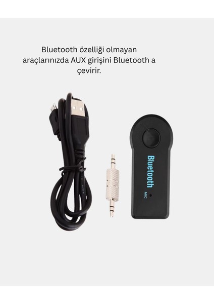 Bluetooth Aux Araç Kiti Eller Serbest Müzik Çalar Dahili Mikrofonlu - NJ001P-4IKYB5 modelleri