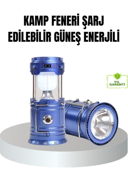 Güneş Enerjili Kamp Lambası Şarjlı Taşınabilir Kompakt Açık Hava Işığı - NJ001P-4I9IM9