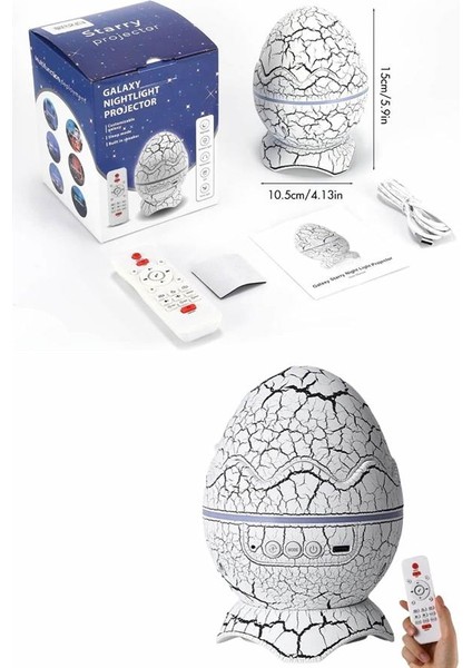 Bluetooth Hoparlör Dinozor Yumurtası Gece Masa Lambası Projektör - NJ001P-4IBBR9 indirimleri