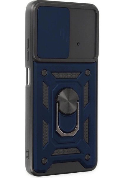 Xiaomi Poco X4 Pro 5g Kılıf Pars Lens Yüzüklü Silikon - Lacivert fiyatları