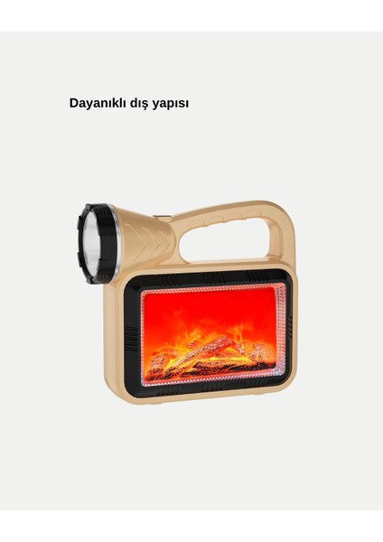 Alev Efektli Solar Lamba Cob Işıklı Taşınabilir Bahçe Kamp Aydınlatma - NJ001P-4I9ZG0 indirimleri