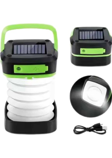 Katlanabilir Kamp Lambası Akordiyon Lamba Şarjlı 3 Kademeli Solar - NJ001P-4IKBK1 indirimleri