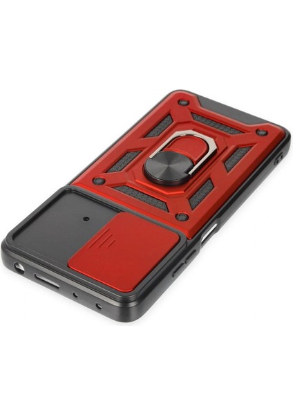 Xiaomi Poco X4 Pro 5g Kılıf Pars Lens Yüzüklü Silikon - Kırmızı fırsatları