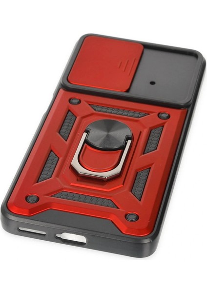 Xiaomi Poco X4 Pro 5g Kılıf Pars Lens Yüzüklü Silikon - Kırmızı indirimleri