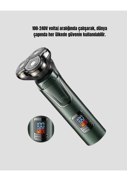 3D Akıllı Kesim Teknolojili Şarjlı Tıraş Seti – 3 Başlıklı Paslanmaz Çel - NJ001P-4IBN2 fırsatları