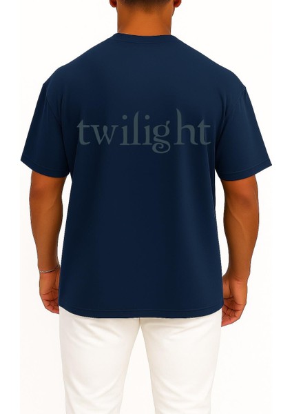 Oversize Edward Cullen Bella Swan The Twilight Saga Cep ve Sırt Tasarımlı Unisex T-Shirt fiyatları