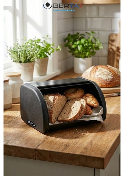 Paslanmaz Çelik Vintage Ekmeklik - Kayar Kapaklı Ekmek Kutusu - Geniş Hacimli - Beyaz ve Siyah Renk fiyatları