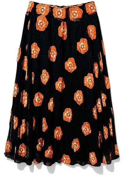 Bohem Şifon Beli Lastikli Etek(95 Cm)-(38-50) modelleri