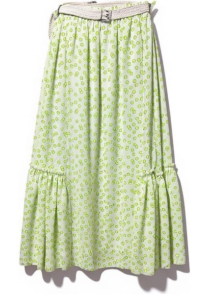 Bohem Şifon Kemerli Beli Lastikli Etek(95 Cm)-(38-50) modelleri