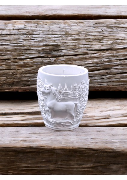 At Figürlü Kabartmalı %100 Doğal Soya Mum- Dekoratif Aromatik Mum fiyatları