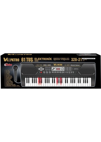 TFL-328-21 Vlektro Kutulu 61 Tuş Büyük LCD Ekranlı Elektronik Büyük Org