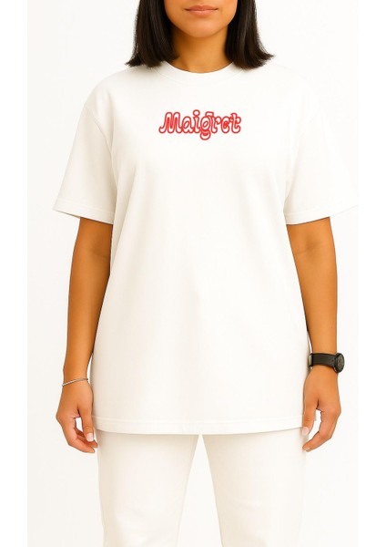 Oversize Maigret Yabancı Dizi Göğüs Baskılı Unisex T-Shirt fiyatları