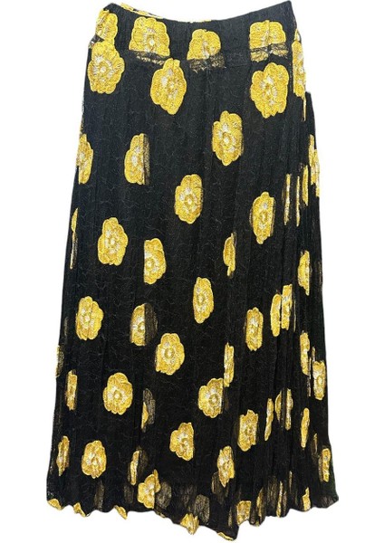 Bohem Şifon Beli Lastikli Etek(95 Cm)-(38-50) modelleri