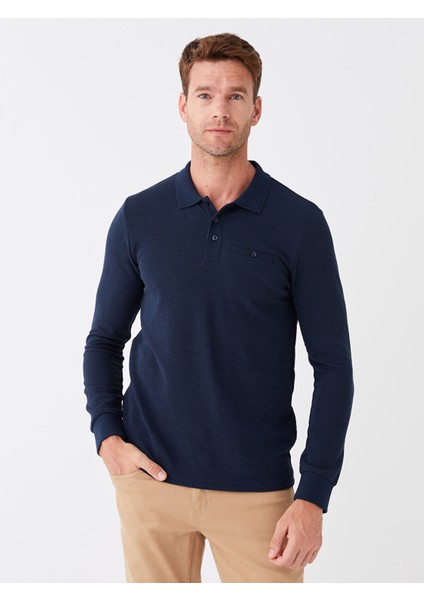 Yeni Sezon Polo Yaka Uzun Kollu Erkek Sweatshirt