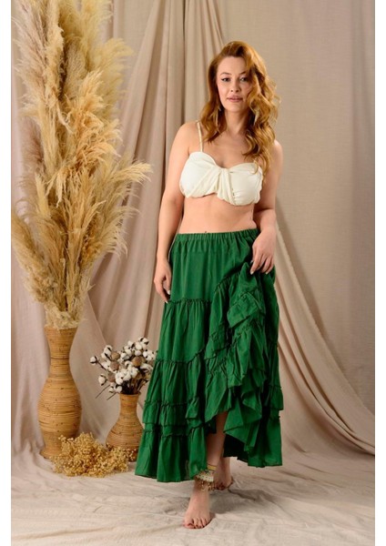 Özel Tasarım Ham Keten Otantik Astarlı Carmen Etek fiyatları