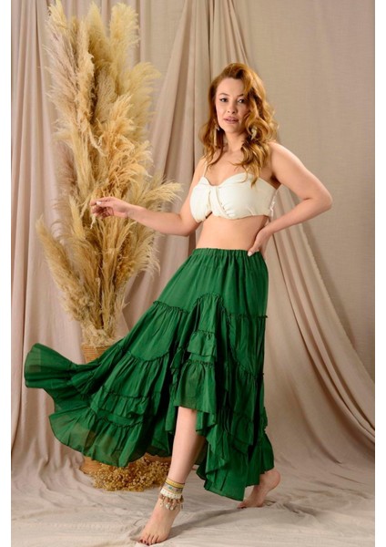 Özel Tasarım Ham Keten Otantik Astarlı Carmen Etek indirimleri