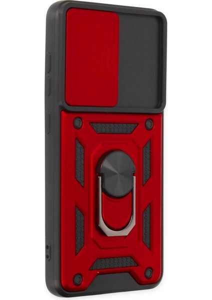 Samsung Galaxy S21 Fe Kılıf Pars Lens Yüzüklü Silikon - Kırmızı fiyatları