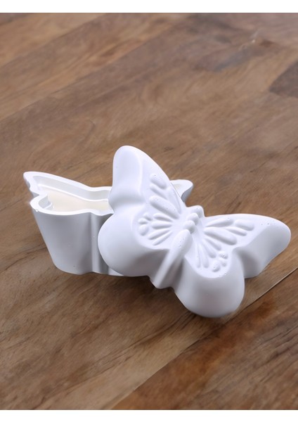 Kelebek Figürlü Kapaklı %100 Doğal Soya Mum- Dekoratif Aromatik Mum indirimleri