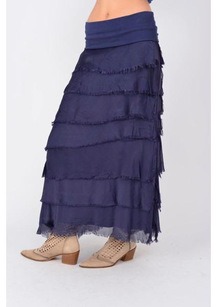 Italyan 2 Beden Ince Gösteren Kat Kat Ipek Etek & Straplez Elbise