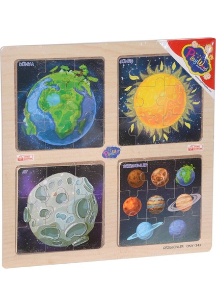 ONY-343/344/345/346 Ahşap Eğitici 4'lü Puzzle -Onyıl fiyatları