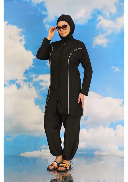 Moda Kadın Tam Tesettür Siyah Mayo modelleri