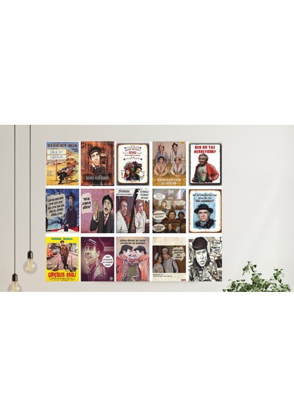 Kemal Sunal Retro Poster 15X20 cm – Yeşilçam Nostaljisi Ahşap Duvar Dekoru