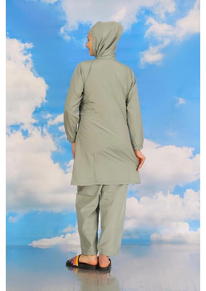 Moda Kadın Tam Tesettür Mayo Su Yeşili indirimleri