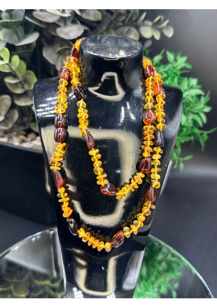 Altın Parıltısı | Doğal Bal Renk Damla Kehribar | 60 Cm, Yetişkin Boy | Stres Azaltıcı Kolye modelleri