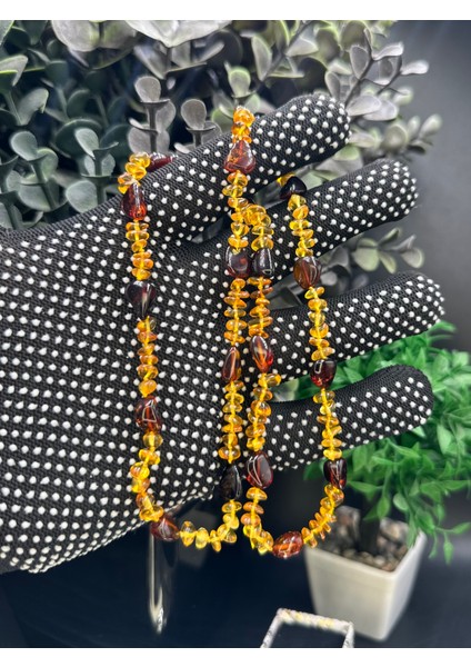 Altın Parıltısı | Doğal Bal Renk Damla Kehribar | 60 Cm, Yetişkin Boy | Stres Azaltıcı Kolye fırsatları