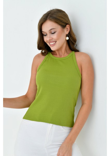 Kadın Askılı Fitilli Kaşkorse Spor Şık Crop Bluz fırsatları