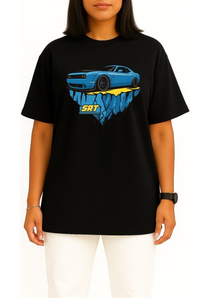 Oversize Dodge Srt Göğüs Baskılı Unisex T-Shirt fiyatları