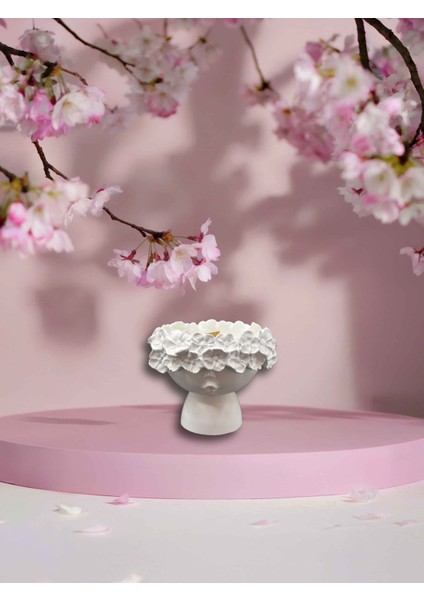 Çiçek Taçlı Kız Figürlü %100 Doğal Soya Mum-Ahşap Fitilli Dekoratif Mum fırsatları