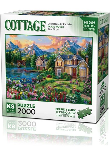 22522 Cozy House By The Lake 2000 Parça Puzzle -Ks Puzzle