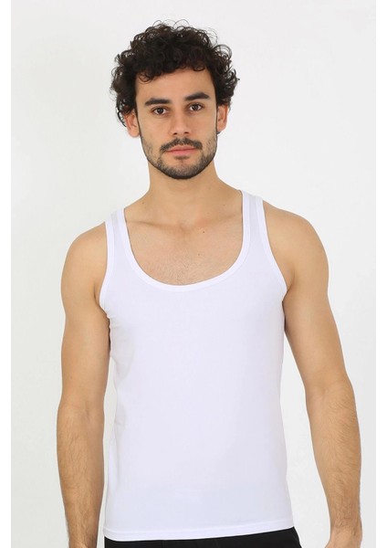 Moda Erkek Penye Beyaz Atlet modelleri