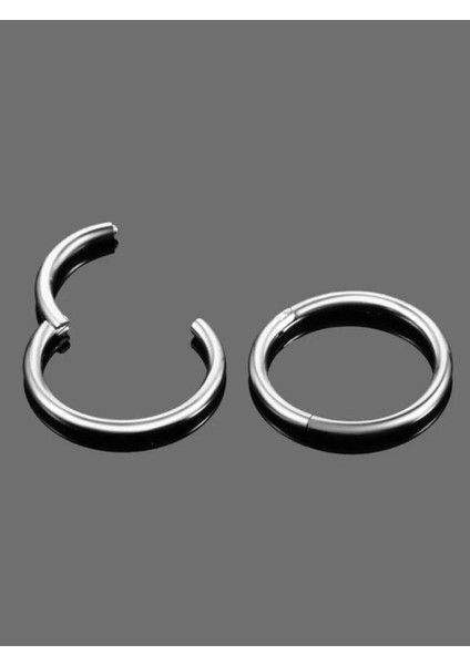 Gümüş Renk Paslanmaz Kararmaz Cerrahi Çelik Tam Halka Kıkırdak Tragus Helix Çelik Piercing fiyatları
