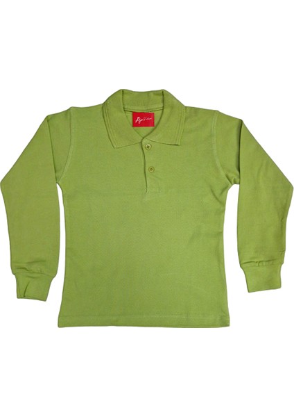 Ümiteks World Of Clothes Penye Polo Yaka Uzun Kol Okul Tişörtü Penye Polo Yaka Uzun Kollu Çocuk Tişörtü