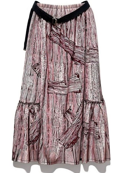 Bohem Şifon Kemerli Beli Lastikli Etek(95 Cm)-(38-50) fiyatları