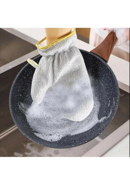 Telli Bulaşık Eldiveni Banyo Mutfak Çok Amaçlı Su Geçirmez Eldiven Lif modelleri