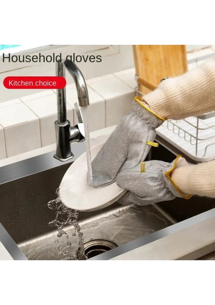 Telli Bulaşık Eldiveni Banyo Mutfak Çok Amaçlı Su Geçirmez Eldiven Lif fırsatları