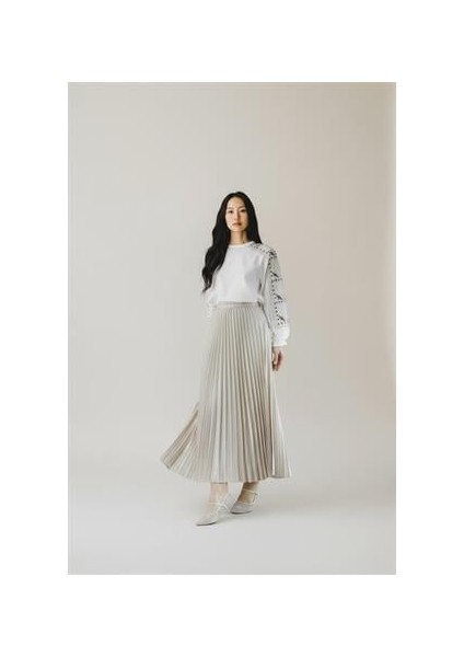 Pileli Pamuklu Dokuma Viskon 4 Mevsim Etek(95 Cm)-(38-48) fiyatları