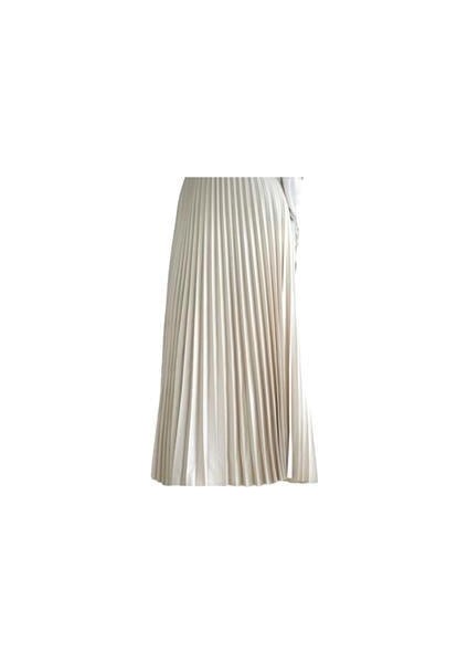 Pileli Pamuklu Dokuma Viskon 4 Mevsim Etek(95 Cm)-(38-48) modelleri