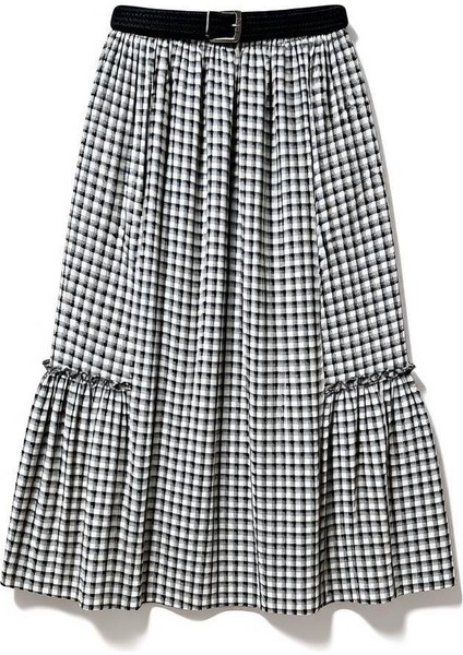 Bohem Şifon Kemerli Beli Lastikli Etek(95 Cm)-(38-50) modelleri