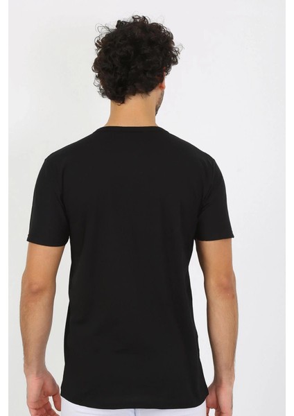 Moda Erkek Açık Yaka Siyah Penye Atlet fiyatları