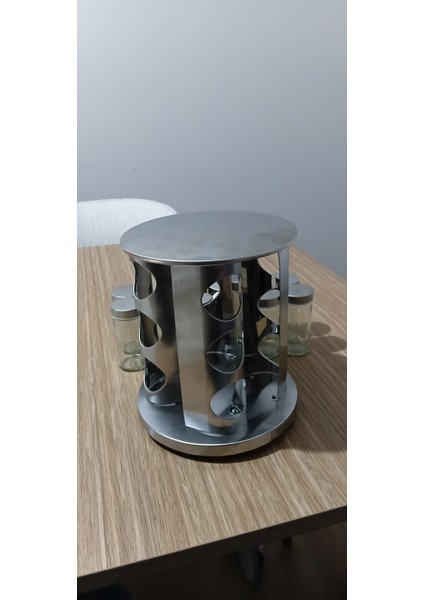 Orjinal Paslanmaz Çelik 360° Standlı 12 Li Baharatlık modelleri