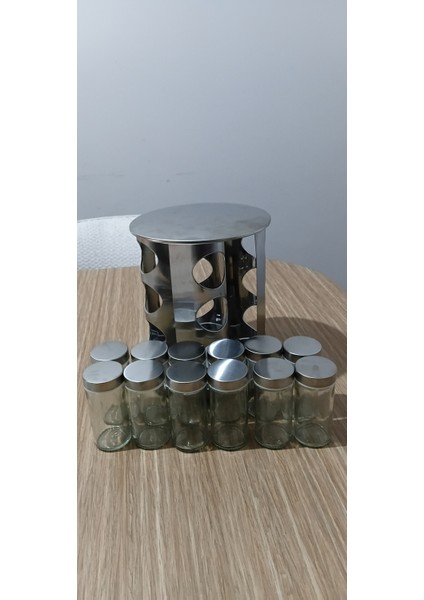 Orjinal Paslanmaz Çelik 360° Standlı 12 Li Baharatlık indirimleri