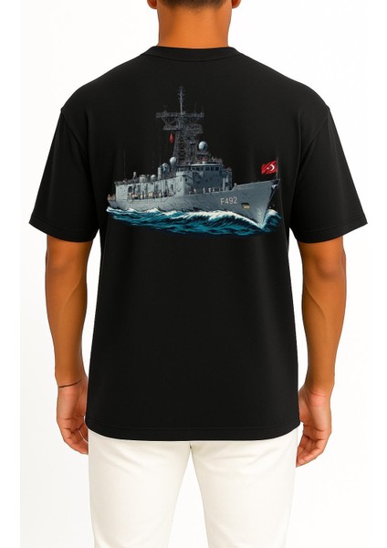 Oversize Tcg Gemlik Seyir Temalı Cep ve Sırt Tasarımlı Unisex T-Shirt fiyatları