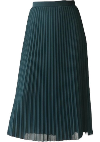 Pileli Pamuklu Dokuma Viskon 4 Mevsim Etek(95 Cm)-(38-48) modelleri