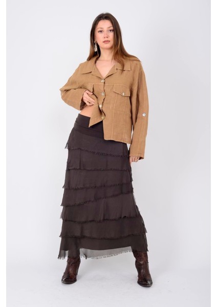 Italyan 2 Beden Ince Gösteren Kat Kat Ipek Etek & Straplez Elbise